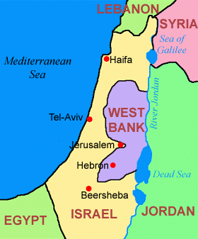 Map of Palestine Today
